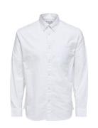 Slhregrick-Ox Flex Shirt Ls S Tops Shirts Casual White Selected Homme