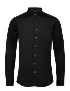 Lindbergh Black Technical :Cut Away Collar, Tailor Svart