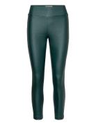 Sc-Pam Bottoms Trousers Leather Leggings-Byxor Green Soyaconcept