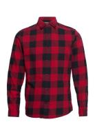 Jjegingham Twill Shirt L/S Noos Tops Shirts Casual Red Jack & J S