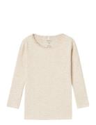 Nmfkab Ls Top Noos Tops T-shirts Long-sleeved T-shirts Cream Name It