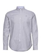 Clean Cut Copenhagen Oxford Stretch Stripe L/S Marinblå