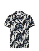 Selected Homme Slhreg-Air Shirt Ss Mix Blå