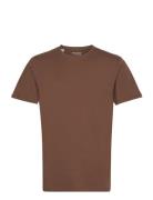 Slhaspen Ss O-Neck Tee Noos Tops T-shirts Short-sleeved Brown Selected...