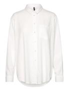 Vmmymilo Ls Shirt Wvn Ga Noos Tops Shirts Long-sleeved White Vero Moda