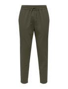 ONLY & SONS Onslinus Crop 0007 Cot Lin Pnt Noos Khaki Green