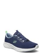 Womens D'lux Comfort - Easy Street Låga Sneakers Blue Skechers