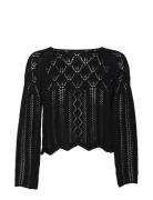 Vmginger 3/4 Boatneck Pullover Ga Noos Tops Knitwear Jumpers Black Ver...
