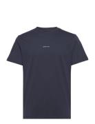 Slhaspen Print Ss O-Neck Tee Noos Tops T-shirts Short-sleeved Navy Sel...