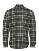 Jjplain Fall Check Shirt Ls Tops Shirts Casual Khaki Green Jack & J S