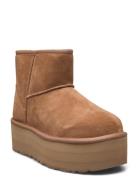 W Classic Mini Platform Shoes Wintershoes Brown UGG