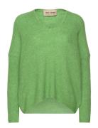 Mmthora V-Neck Knit Tops Knitwear Jumpers Green MOS MOSH