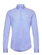 Solid Pique Slim Shirt Tops Shirts Casual Blue Michael Kors
