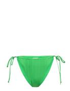 Shiny Ruched Tie Bikini Brief Swimwear Bikinis Bikini Bottoms Side-tie...