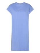 Mschalvidera Organic Small Logo Dress Knälång Klänning Blue MSCH Copen...