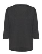 Vero Moda Vmkanva 3/4 V-Neck Top Jrs Svart