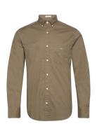 GANT Reg Classic Poplin Shirt Khaki Green