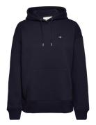 GANT Rel Shield Hoodie Marinblå