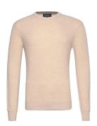 Hackett London Rib Knit Crew Beige