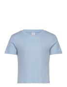Top Rosie Basic Tops T-shirts Short-sleeved Blue Lindex