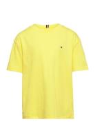 Essential Tee S/S Tops T-shirts Short-sleeved Yellow Tommy Hilfiger