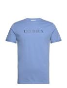 Les Deux T-Shirt Tops T-shirts Short-sleeved Blue Les Deux