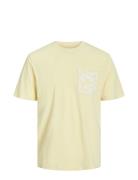 Jorlafayette Pocket Tee Ss Crew Neck Ln Tops T-shirts Short-sleeved Ye...