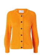 Slflola Ls Knit Cardigan Tops Knitwear Cardigans Orange Selected Femme