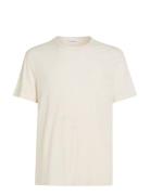 Calvin Klein Cotton Linen T-Shirt Kräm