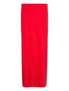 Low Waist Maxi Skirt Lång Kjol Red Gina Tricot