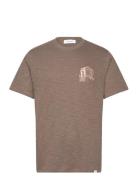 Hotel T-Shirt Tops T-shirts Short-sleeved Brown Les Deux