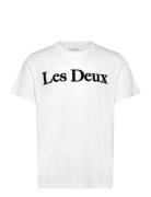 Charles T-Shirt Tops T-shirts Short-sleeved White Les Deux