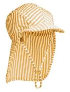 Lusio Seersucker Sun Hat Solhatt Yellow Liewood