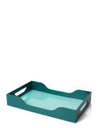 Lacquered Tray - Swell, Turquoise/Green L Home Tableware Dining & Tabl...
