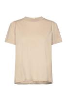 Lr-Kowa Tops T-shirts & Tops Short-sleeved Beige Levete Room