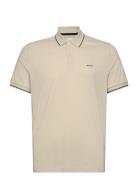 Tipping Ss Pique Rugger Tops Polos Short-sleeved Beige GANT