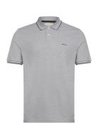 Tipping Ss Pique Rugger Tops Polos Short-sleeved Grey GANT