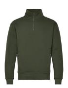 Ken Half Zip Sweatshirt Tops Sweat-shirts & Hoodies Sweat-shirts Green...