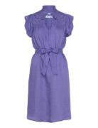 Msalaya Knee Length Dress Kort Klänning Blue Minus