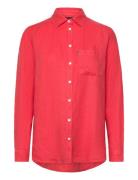 Lexington Clothing Isa Linen Shirt Röd