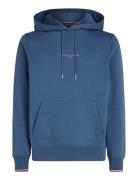 Tommy Logo Tipped Hoody Tops Sweat-shirts & Hoodies Hoodies Blue Tommy...
