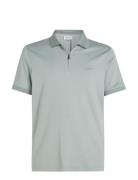 Calvin Klein Liquid Touch Welt Zip Polo Grå