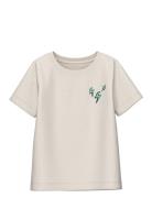 Nmmkarletto Ss Top Pb Tops T-shirts Short-sleeved Beige Name It