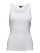 Lauren Ralph Lauren Cotton-Blend Tank Top Vit