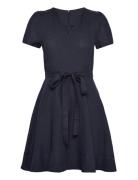 Zenya Linen Dress Kort Klänning Navy Ella&il