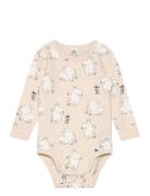 Body Moomin Bodies Long-sleeved Beige Lindex