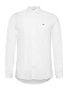 Tjm Reg Entry Poplin Shirt Tops Shirts Casual White Tommy Jeans