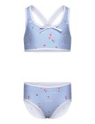 Color Kids Bikini W. Bow + Aop Blå