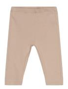 Lindex Leggings Rib Newborn Beige