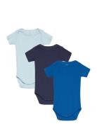 Copenhagen Colors 3 Pack Rib Jersey Short Sleeve Body Blå